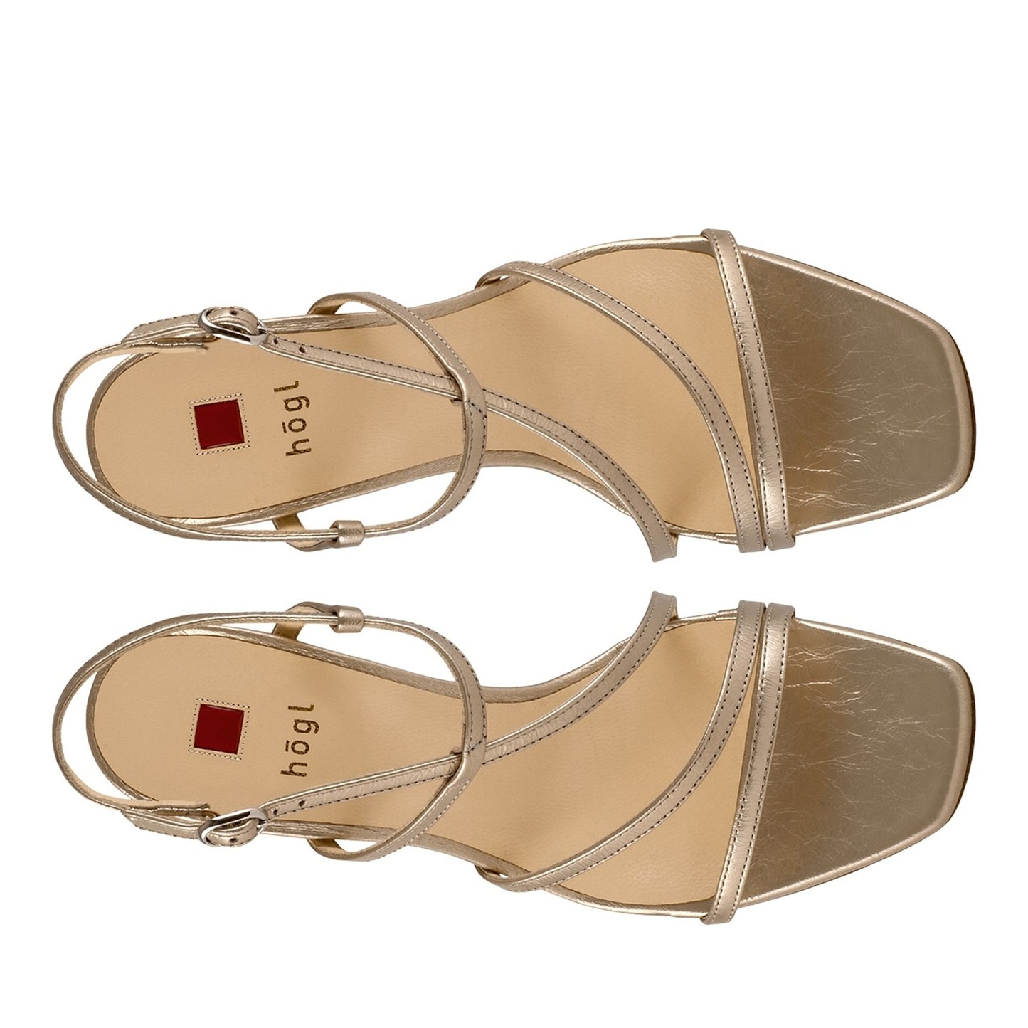 Chiara Women's Gold Dress Open-Toe Sandals