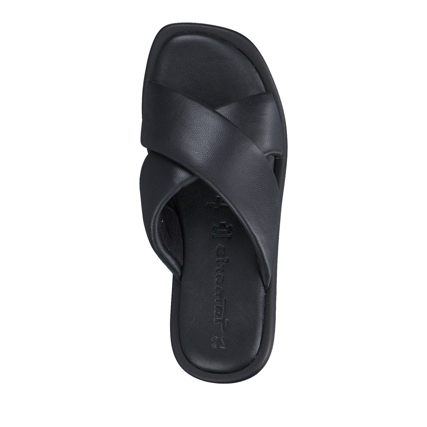 Women's Black Open-Toe Slippers