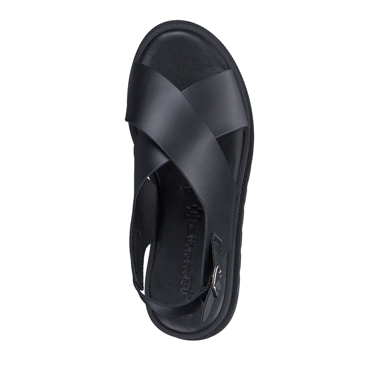 Women's Black Wedge Open-Toe Sandals