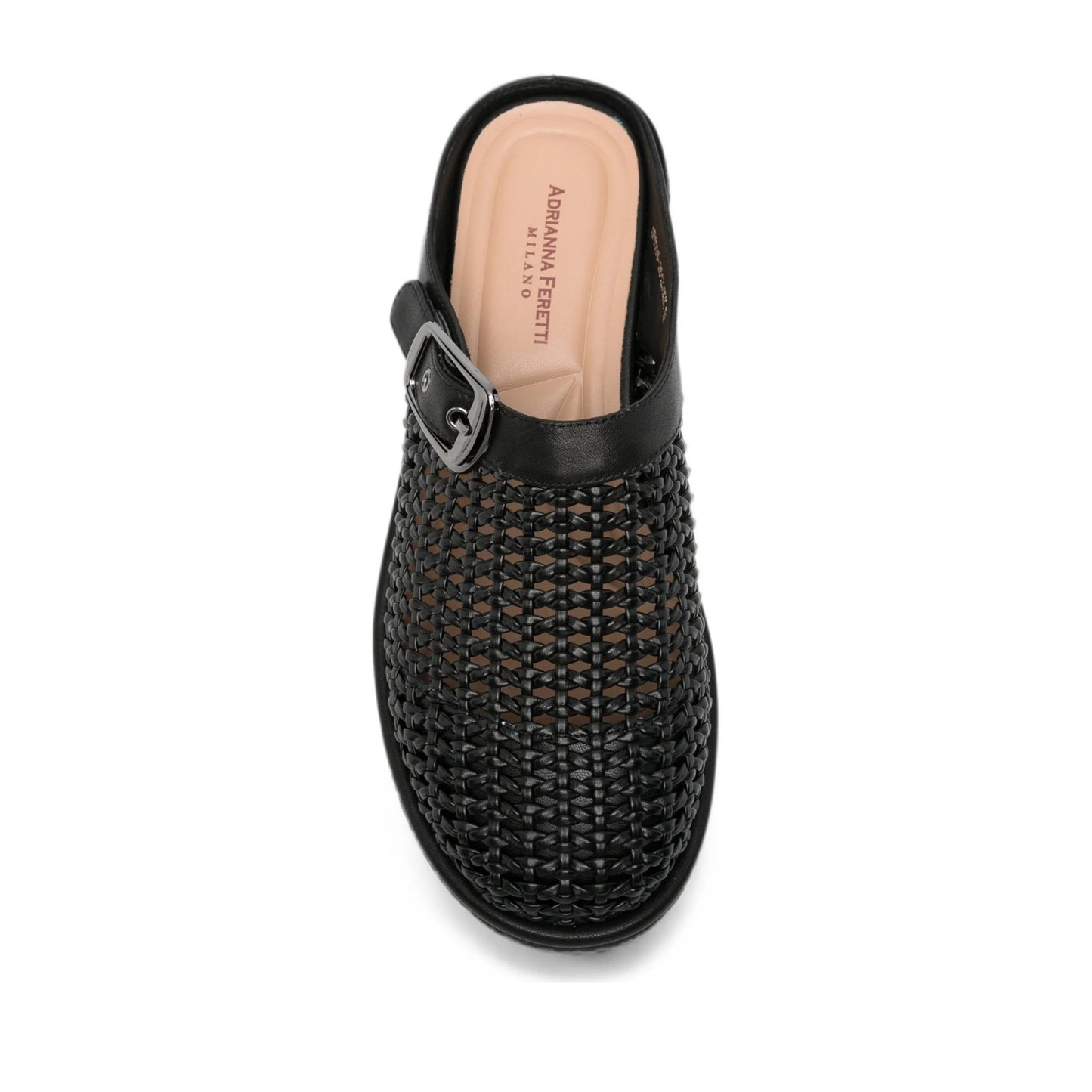 Women's Black Wedge Mule Slippers