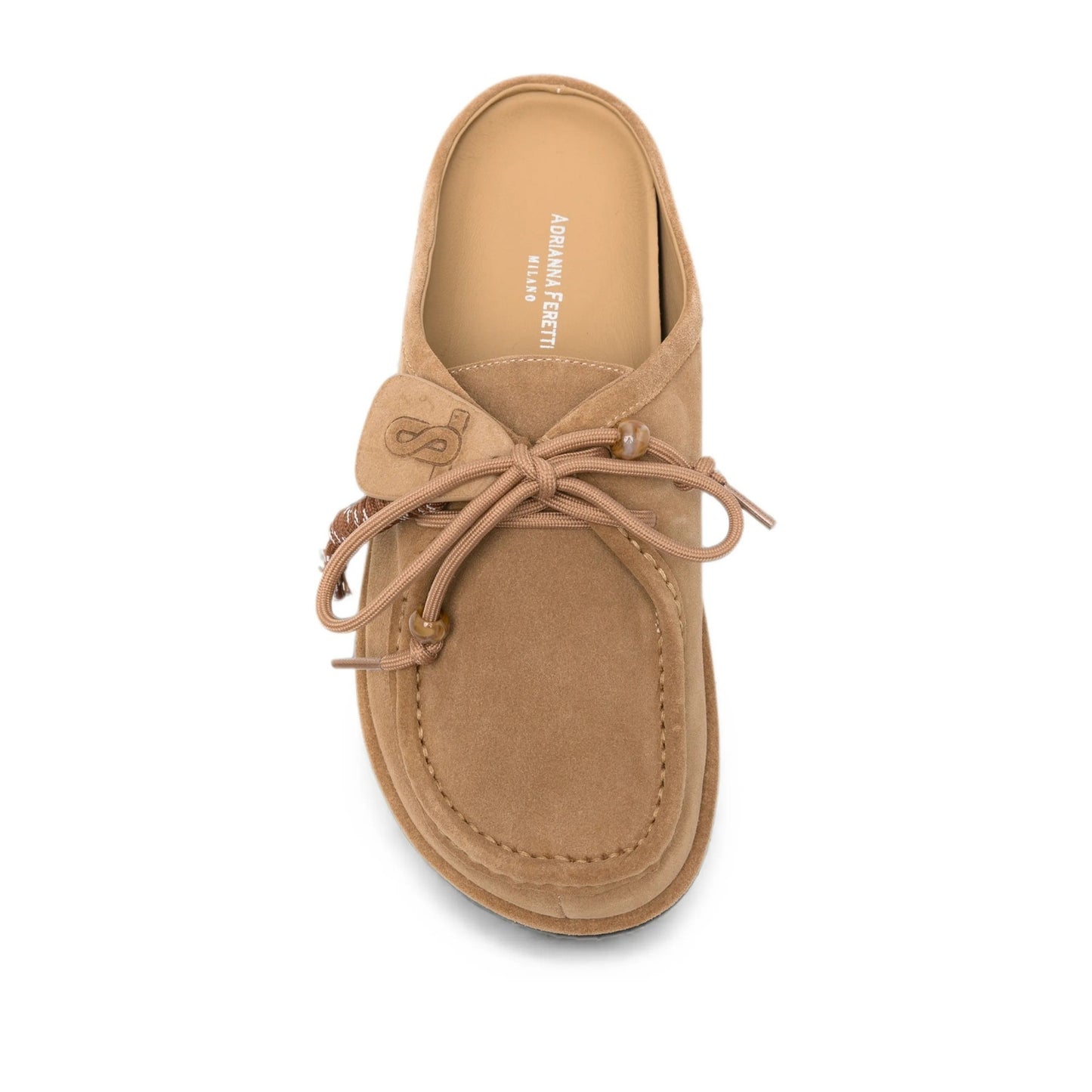 Women's Beige Wedge Mule Slippers