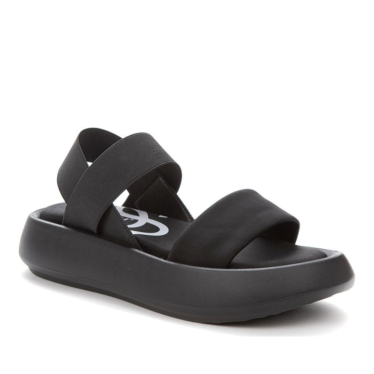 black casual open sandals