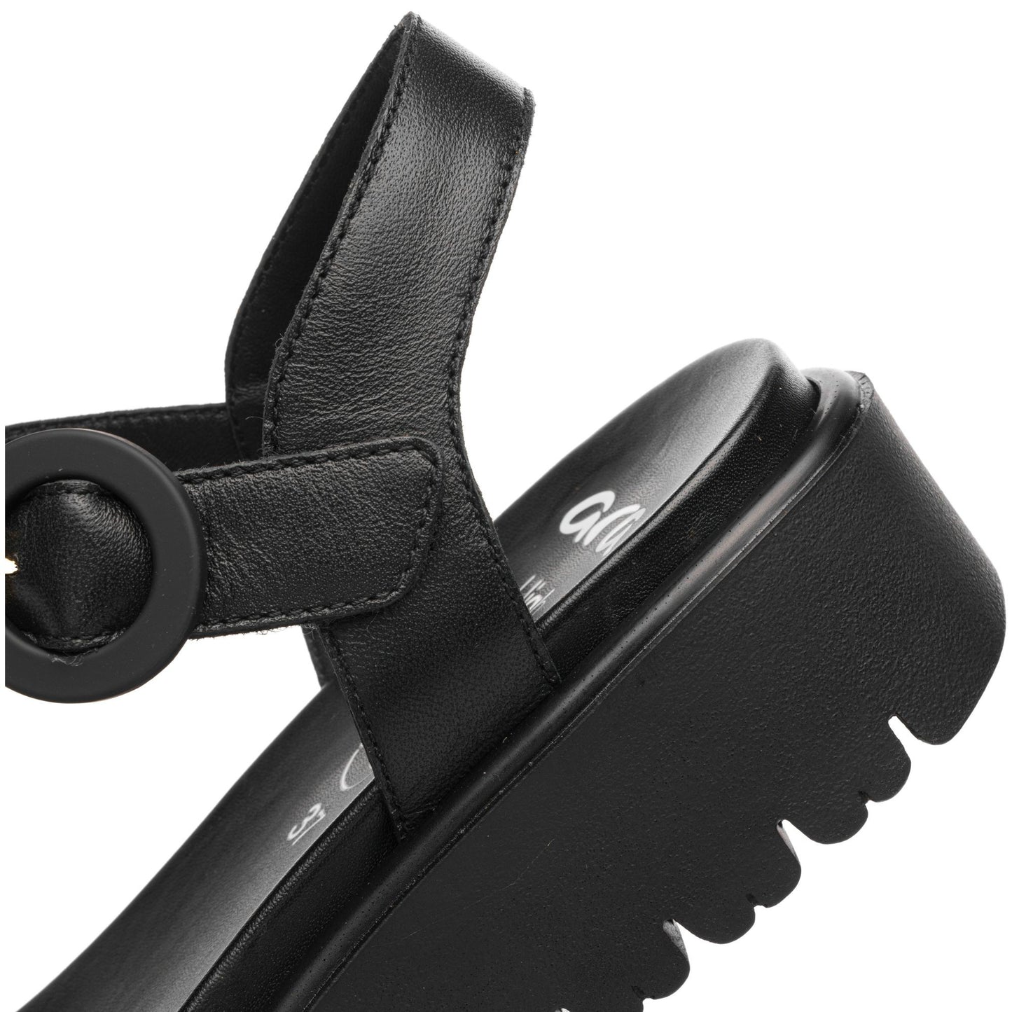 Bilbao Women's Black Open-Toe Sandals