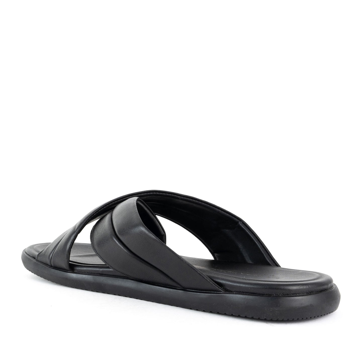 Men's Black Open-Toe Slippers
