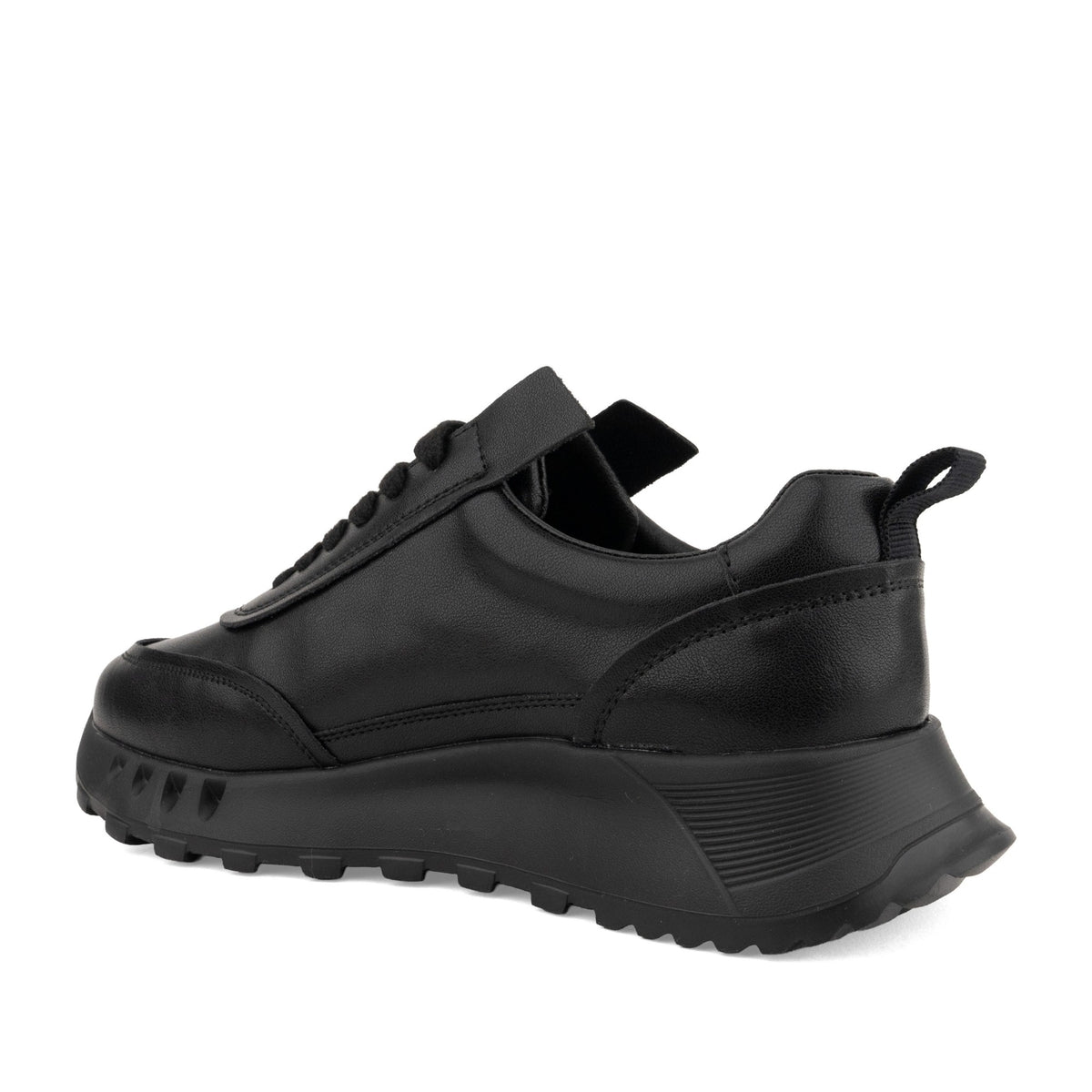 black casual closed sneakers