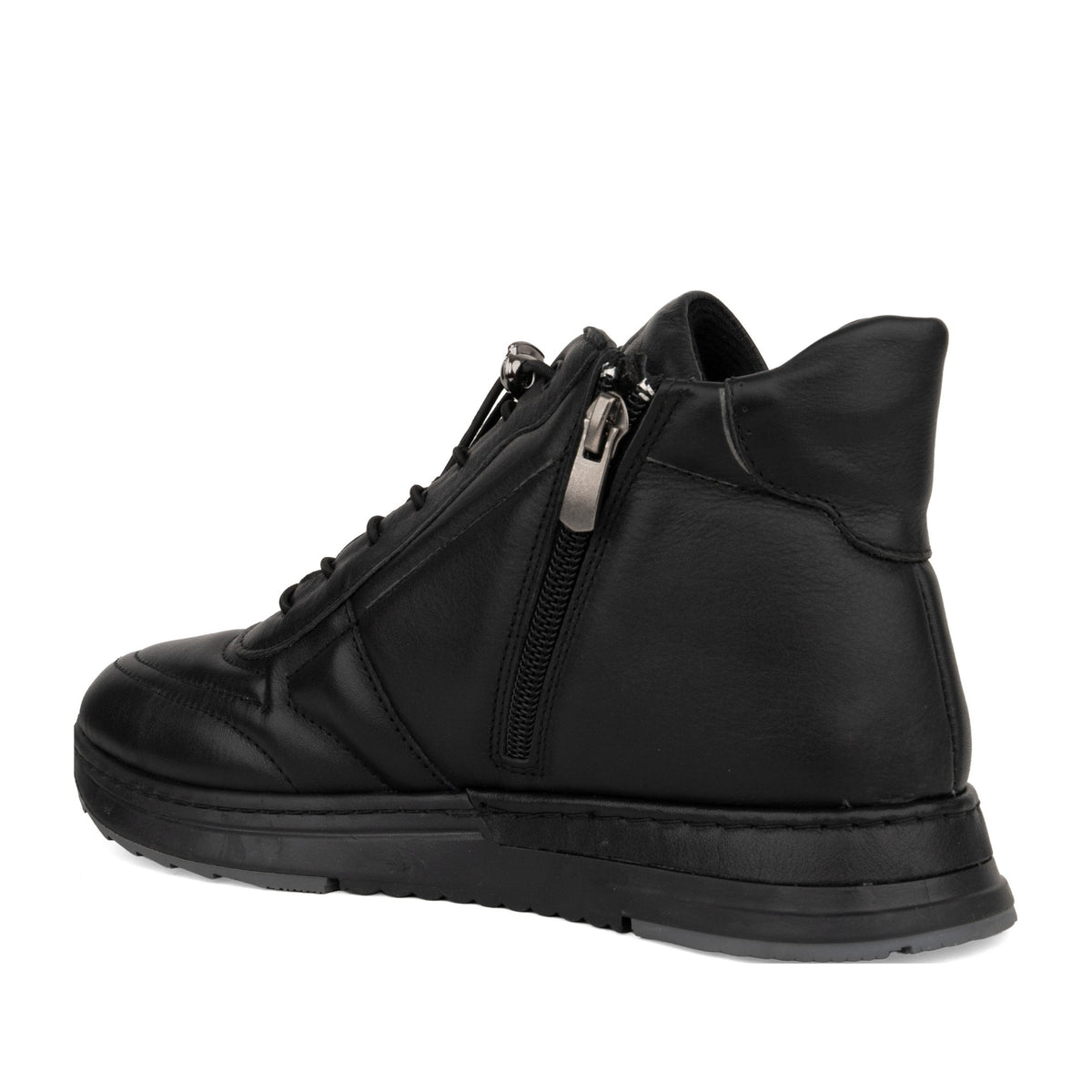black casual closed booties