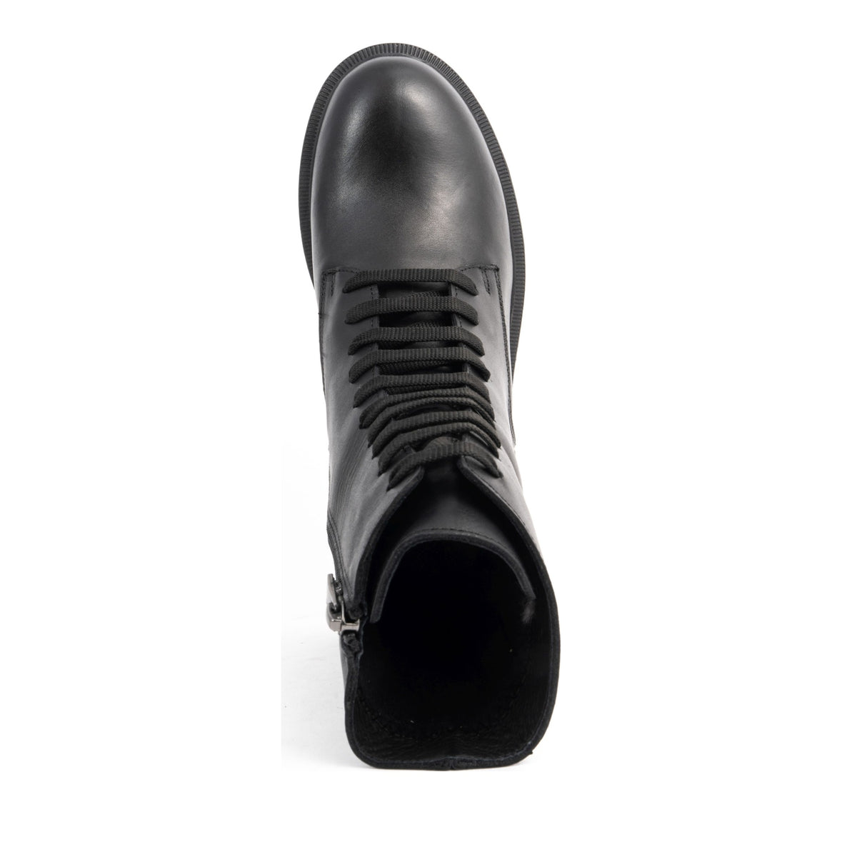 black casual closed booties
