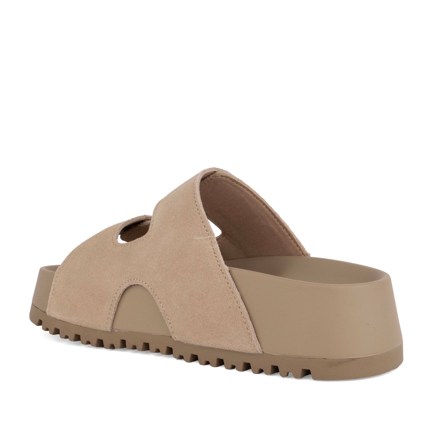 Women's Beige Wedge Open-Toe Slippers