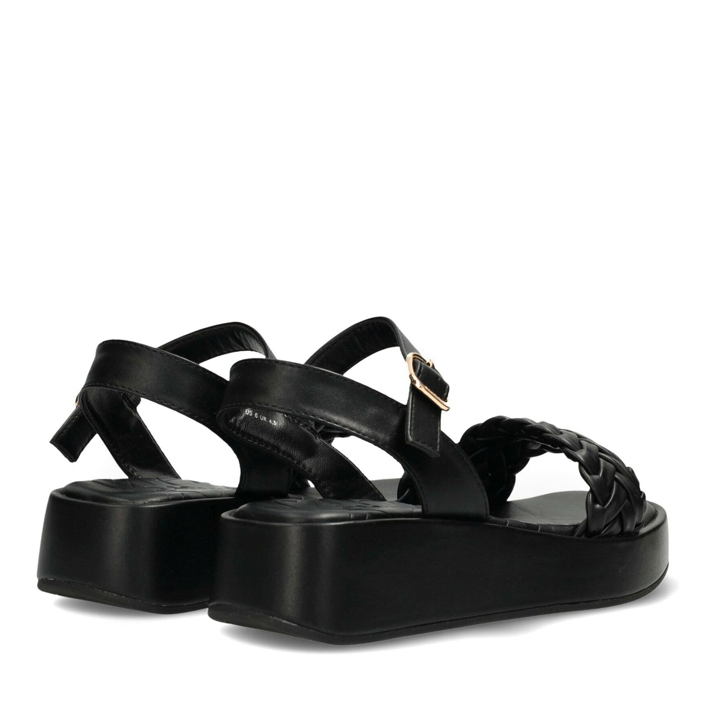 Lily Women's Black Wedge Open-Toe Sandals
