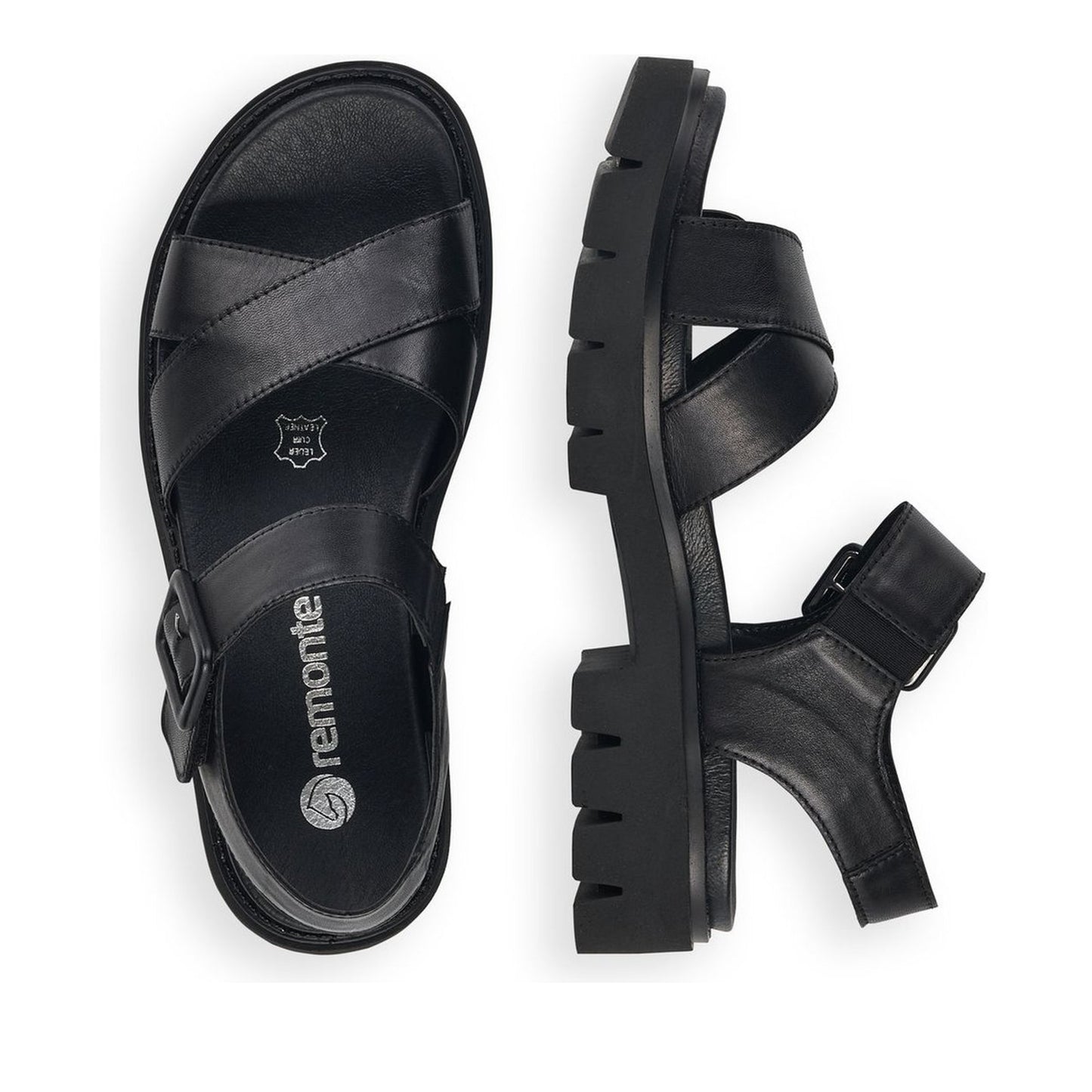 Women's Black Open-Toe Sandals