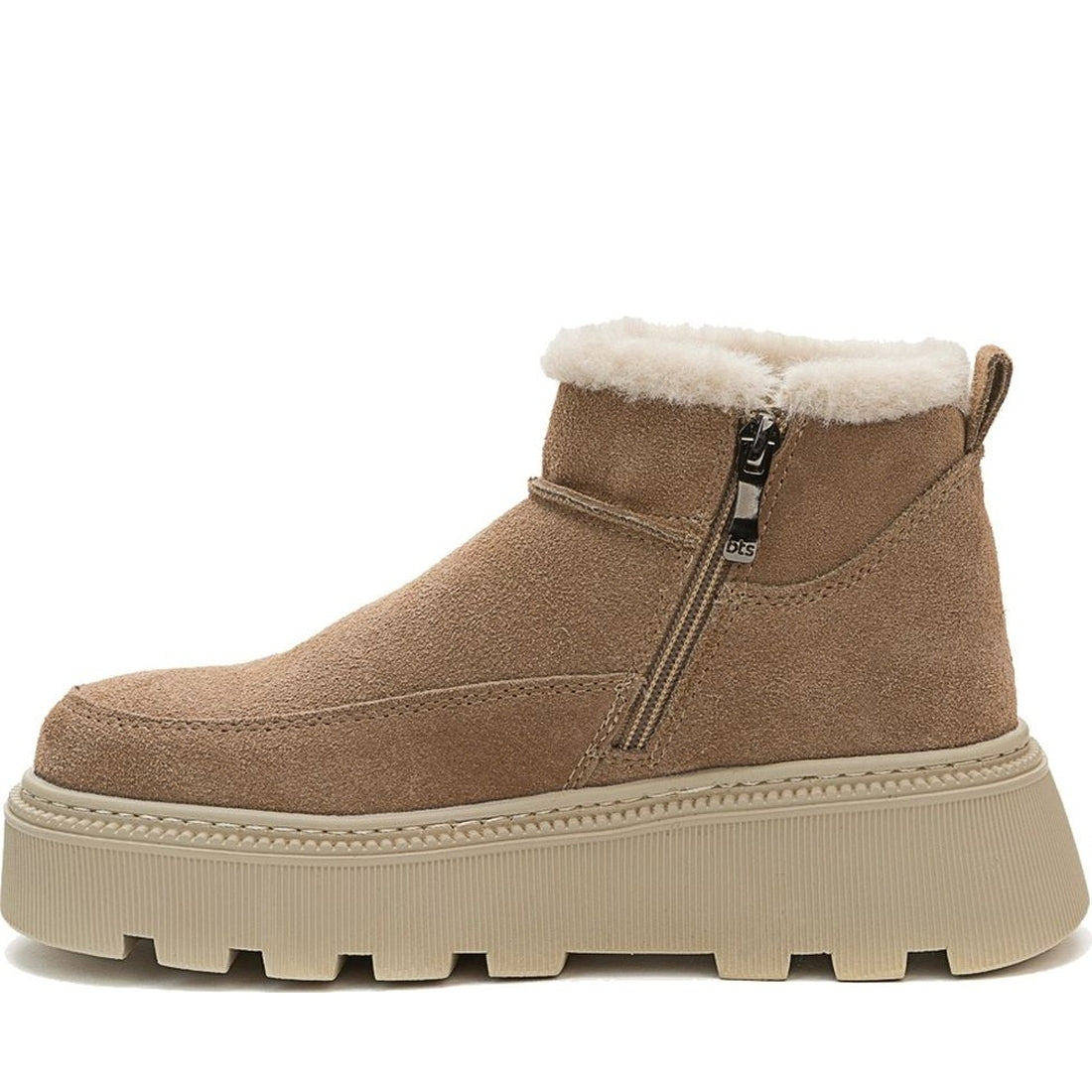 brown casual closed booties