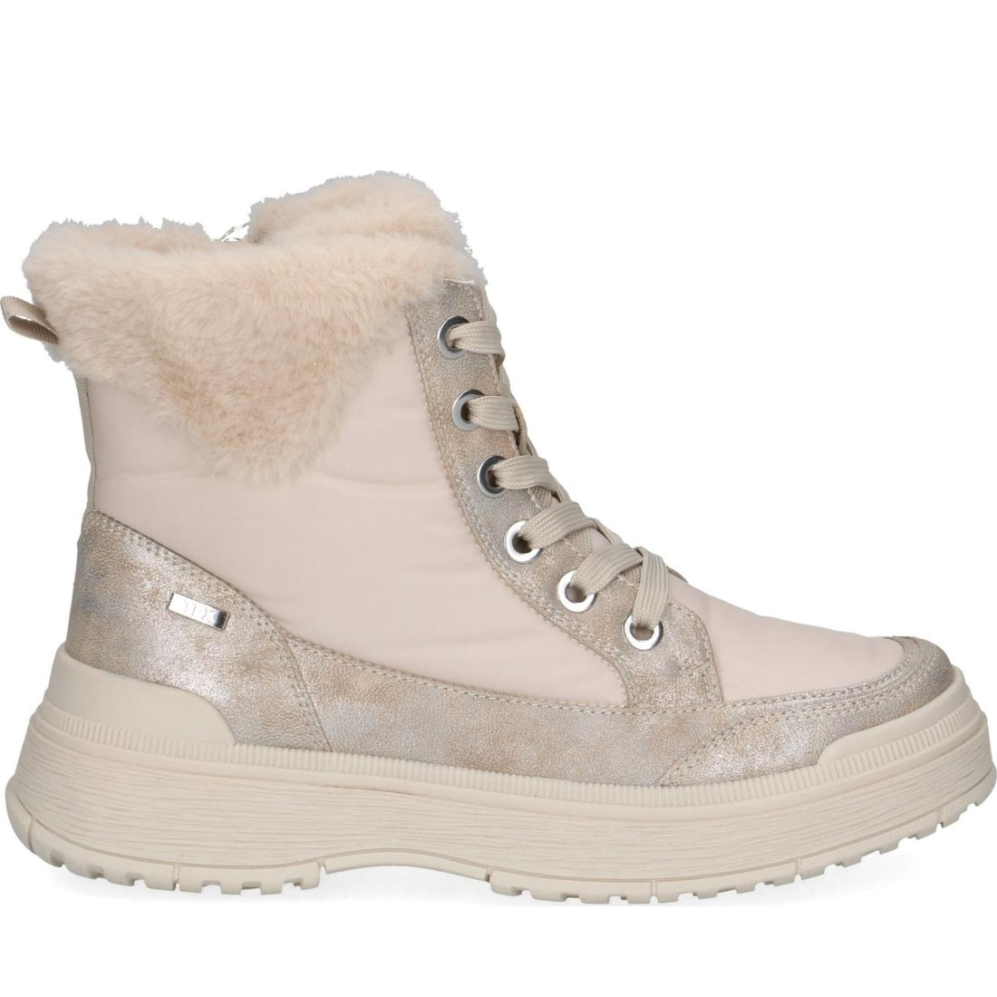 cream casual closed booties