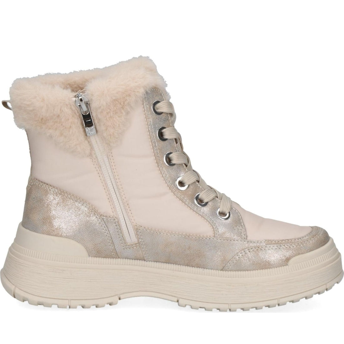 cream casual closed booties