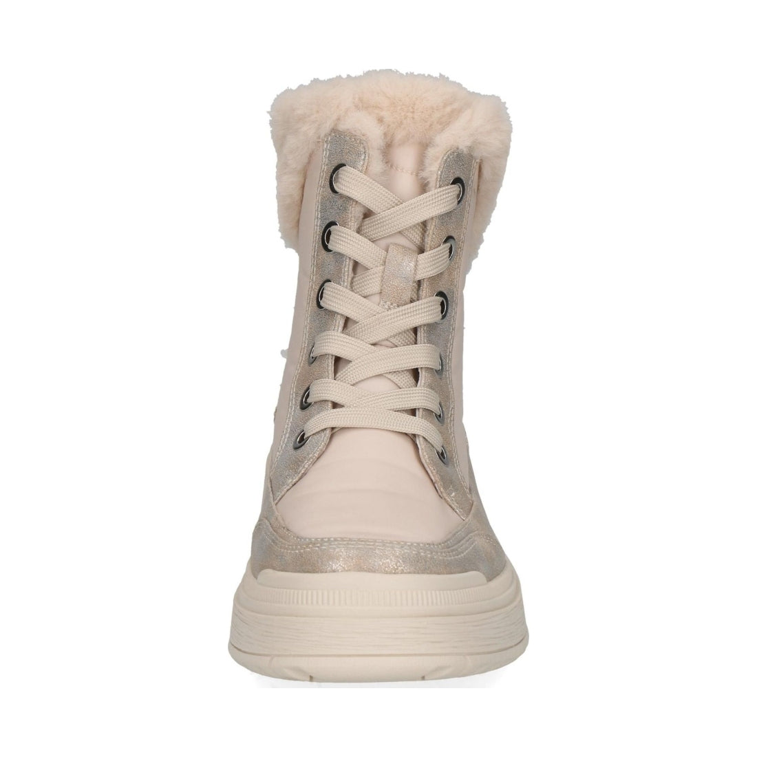 cream casual closed booties