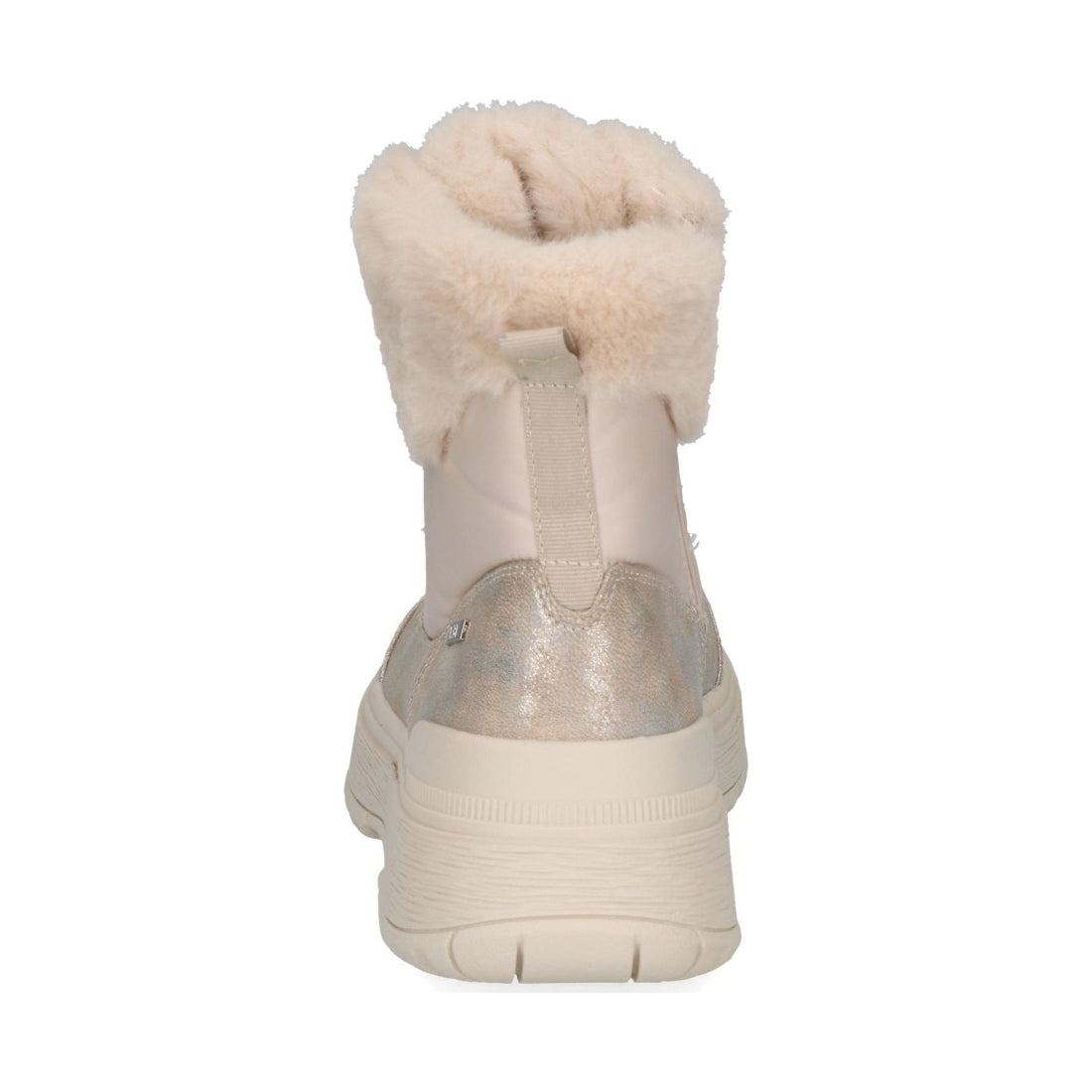 cream casual closed booties