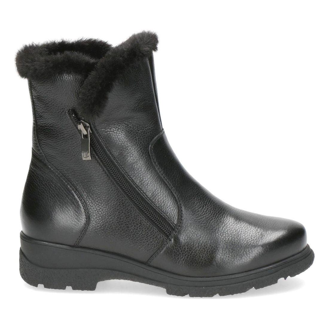 black casual closed booties