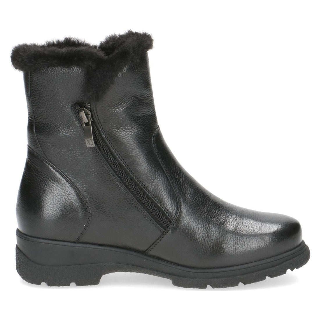black casual closed booties