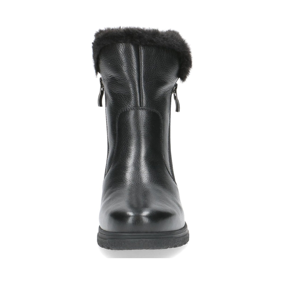 black casual closed booties