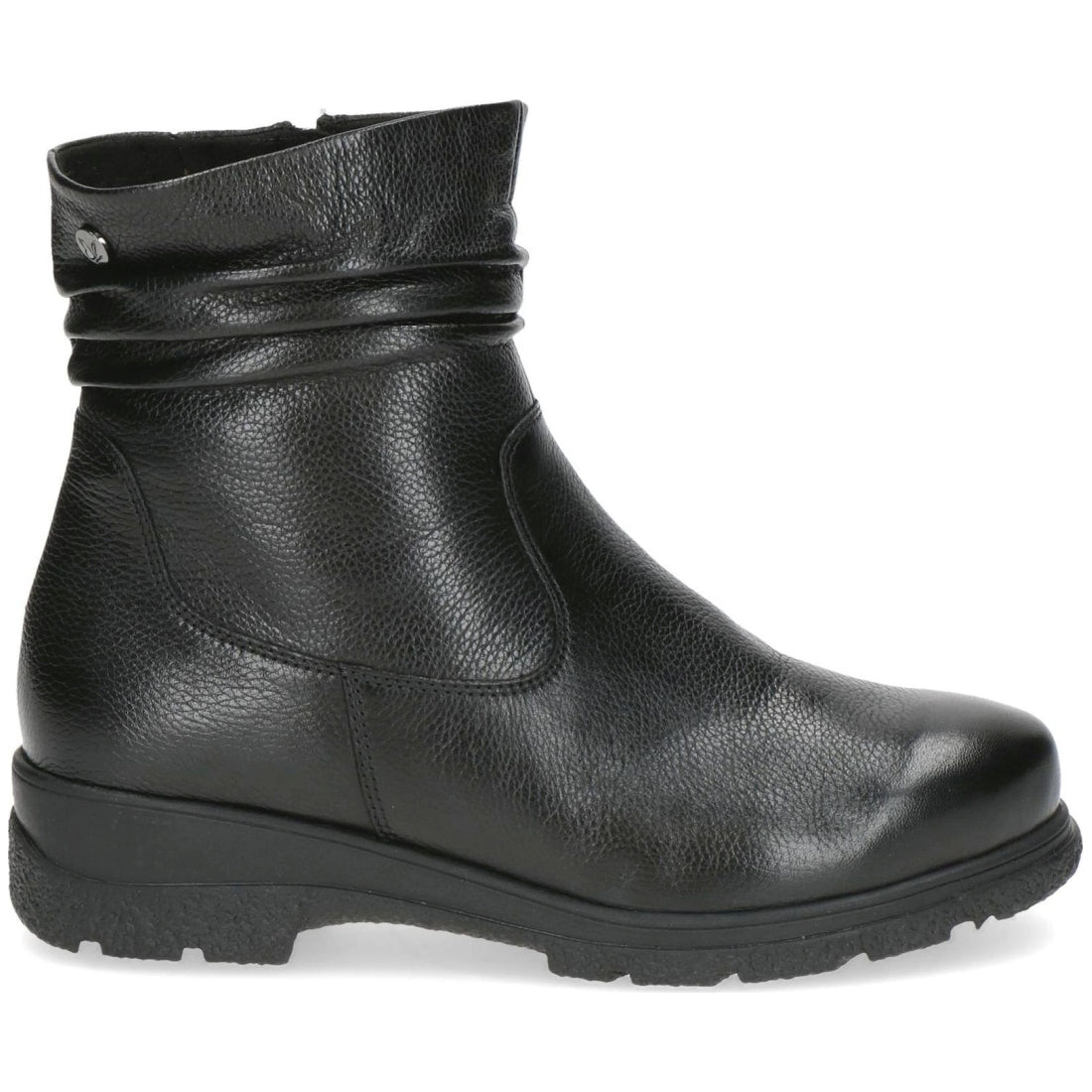 black casual closed booties