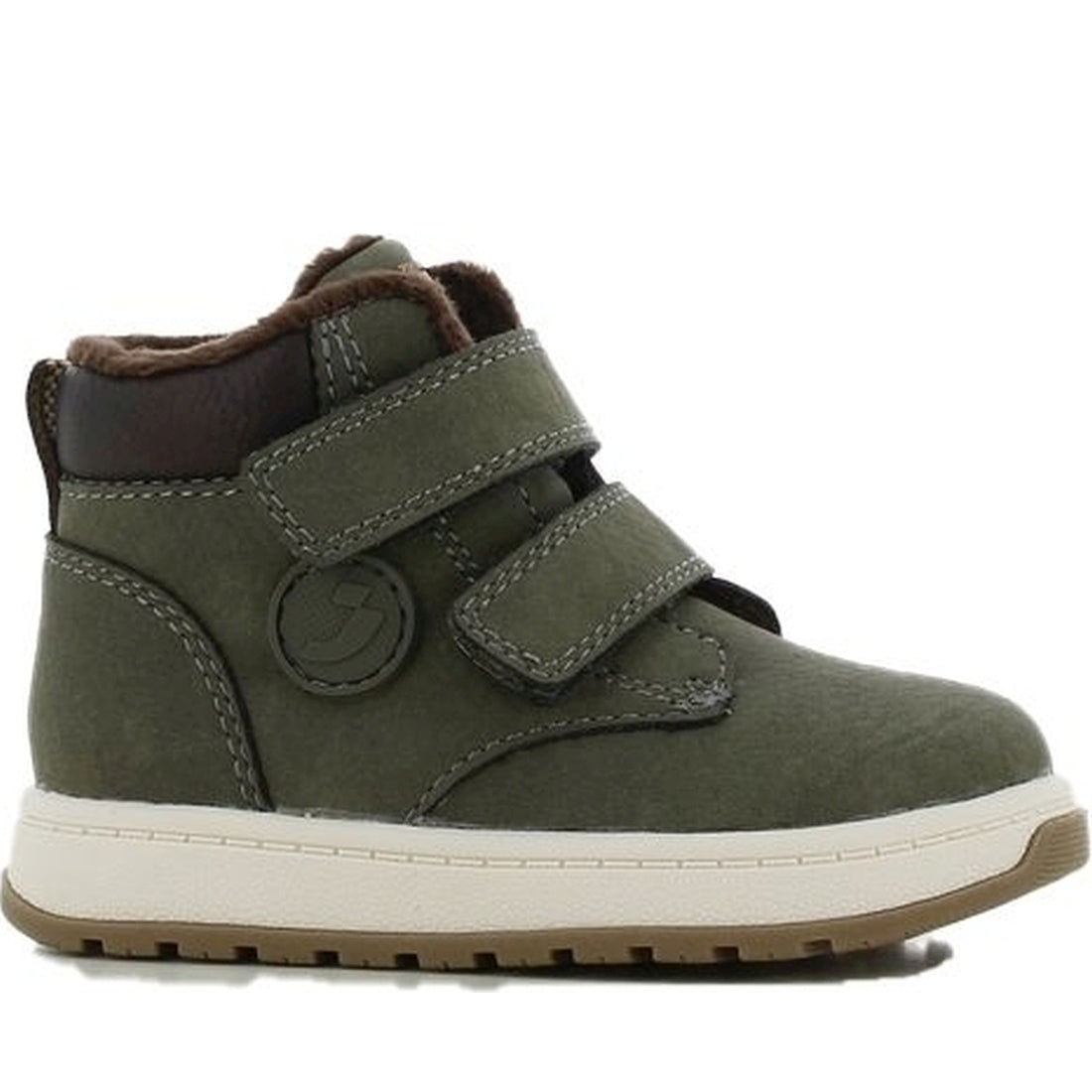 boys baby high sneakers khaki dark brown