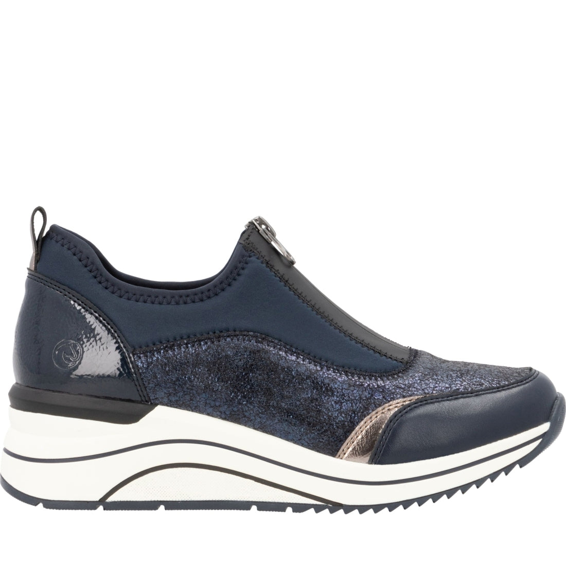 blue combination casual closed ladies shoes