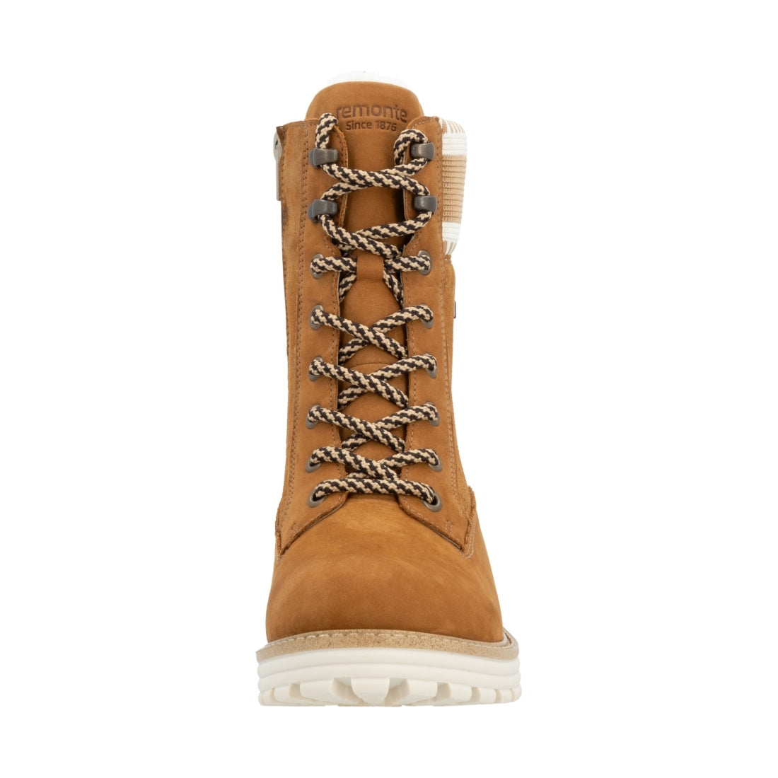 brown combination casual closed ladies mid height boots