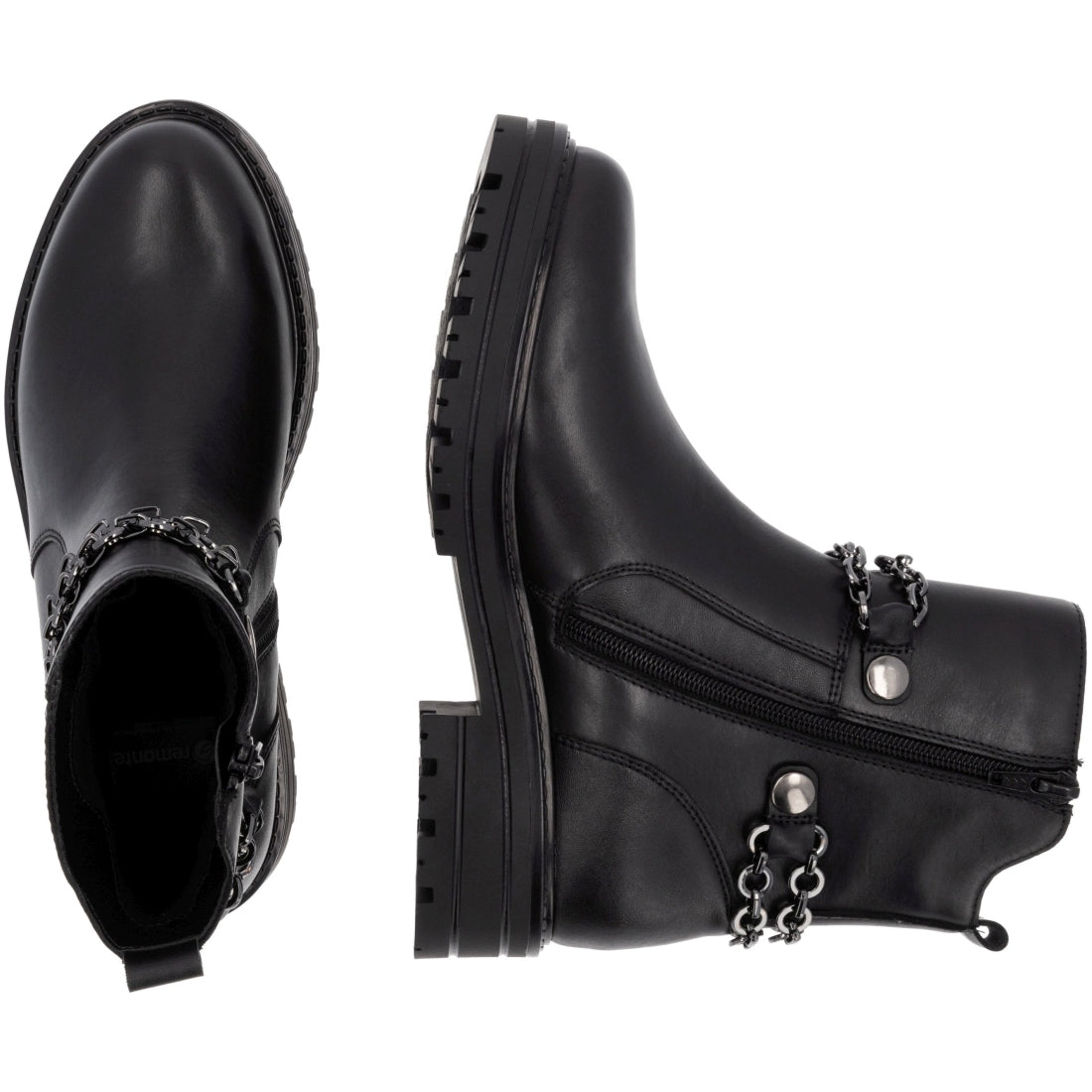 black casual closed ladies mid height boots