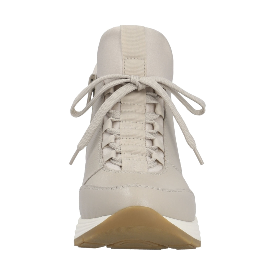 beige casual closed ladies mid height boots