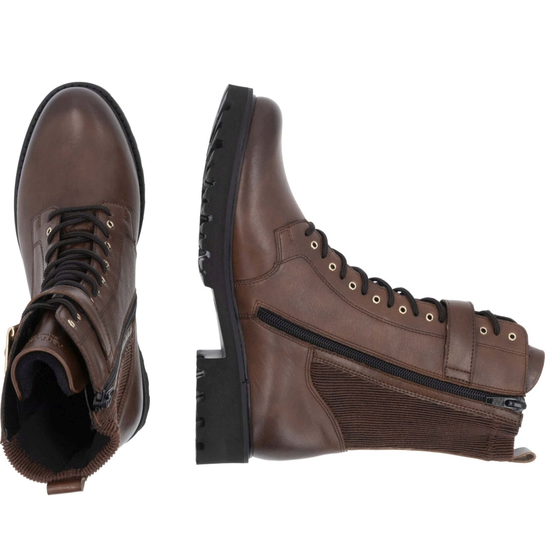 brown casual closed ladies mid height boots