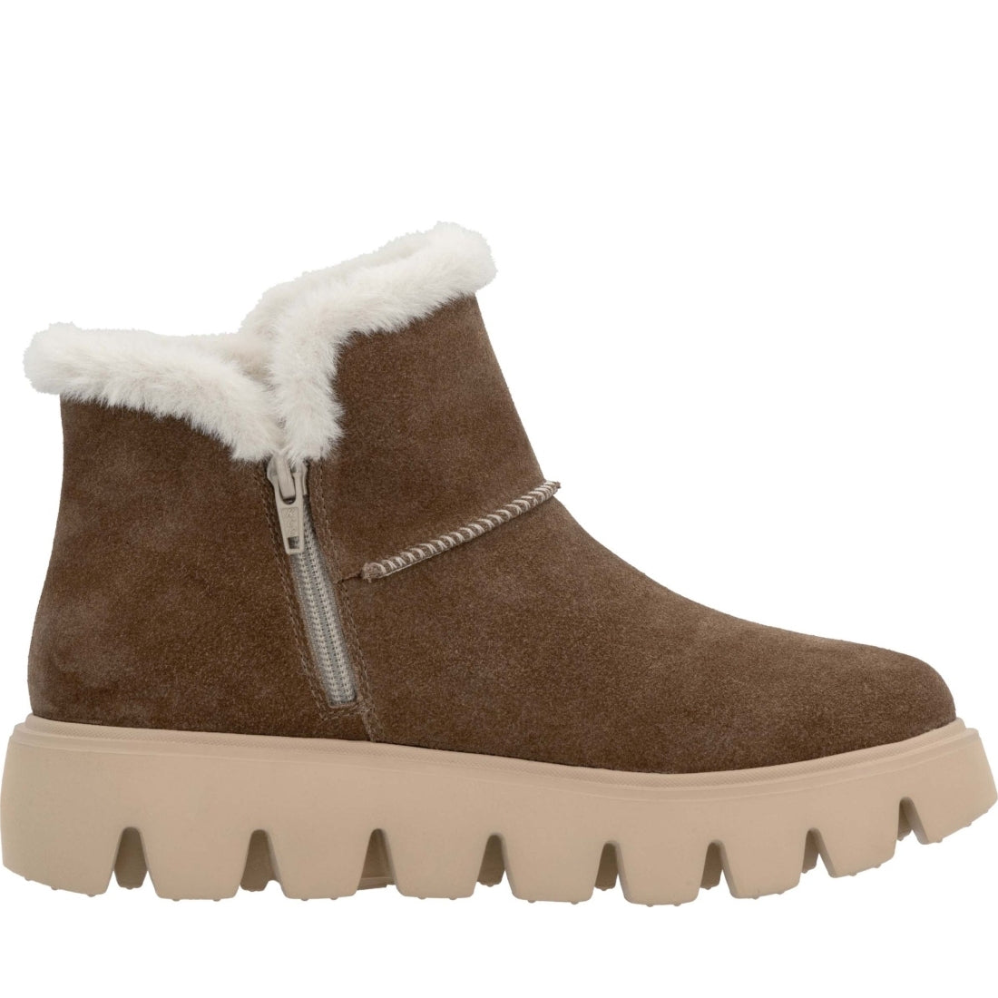 brown casual closed ladies mid height boots