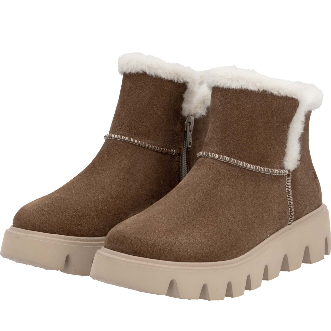 brown casual closed ladies mid height boots