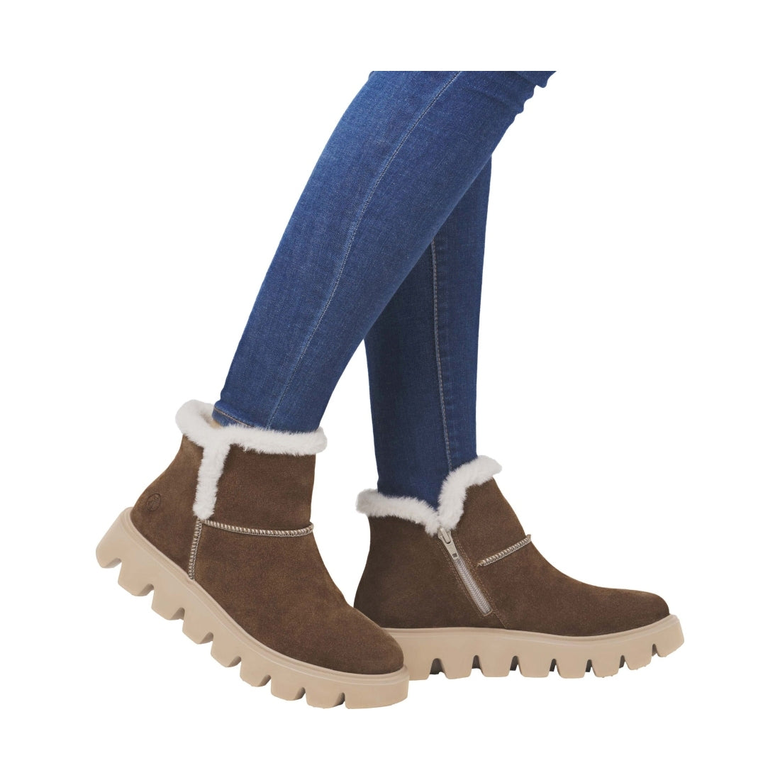 brown casual closed ladies mid height boots