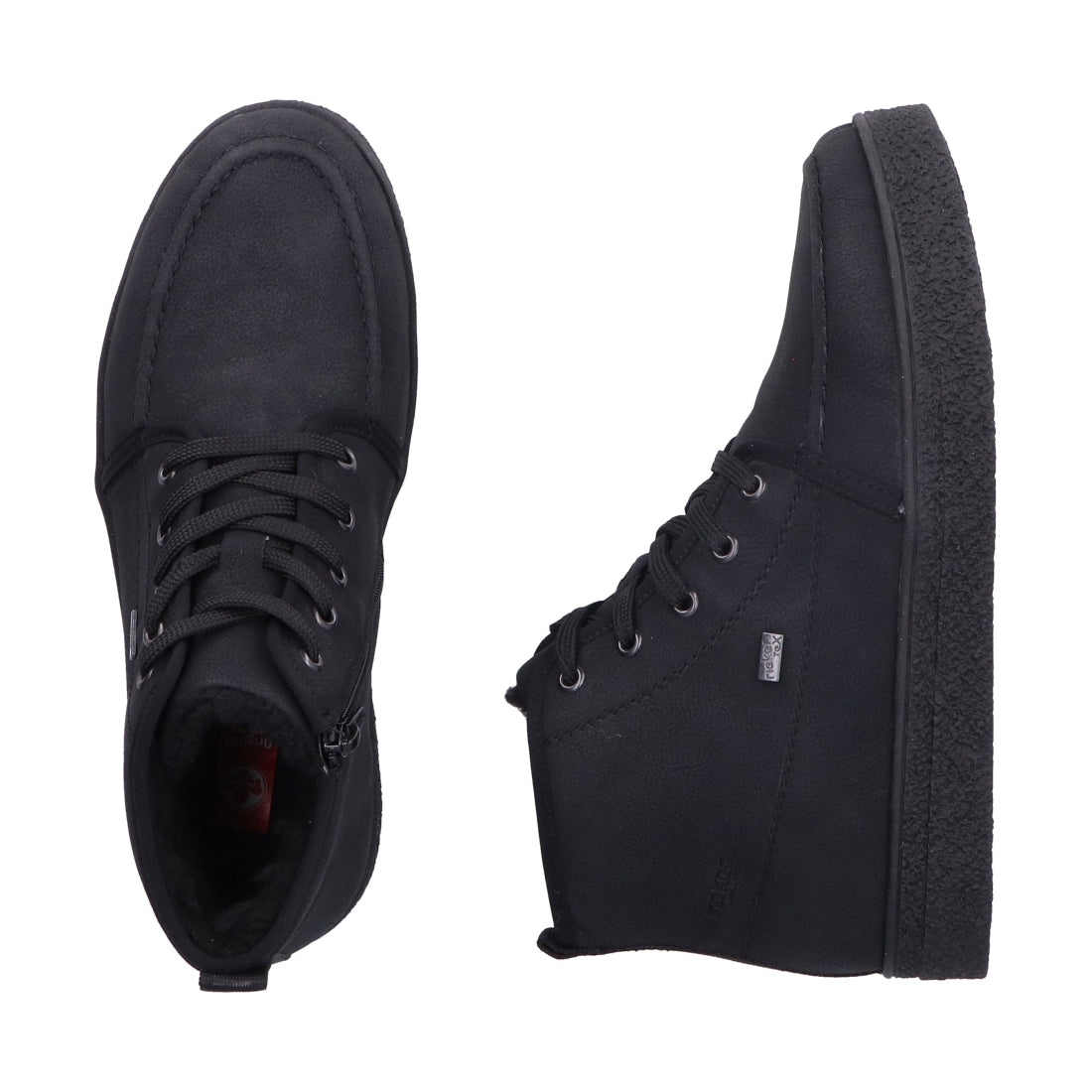 black casual closed men's boots