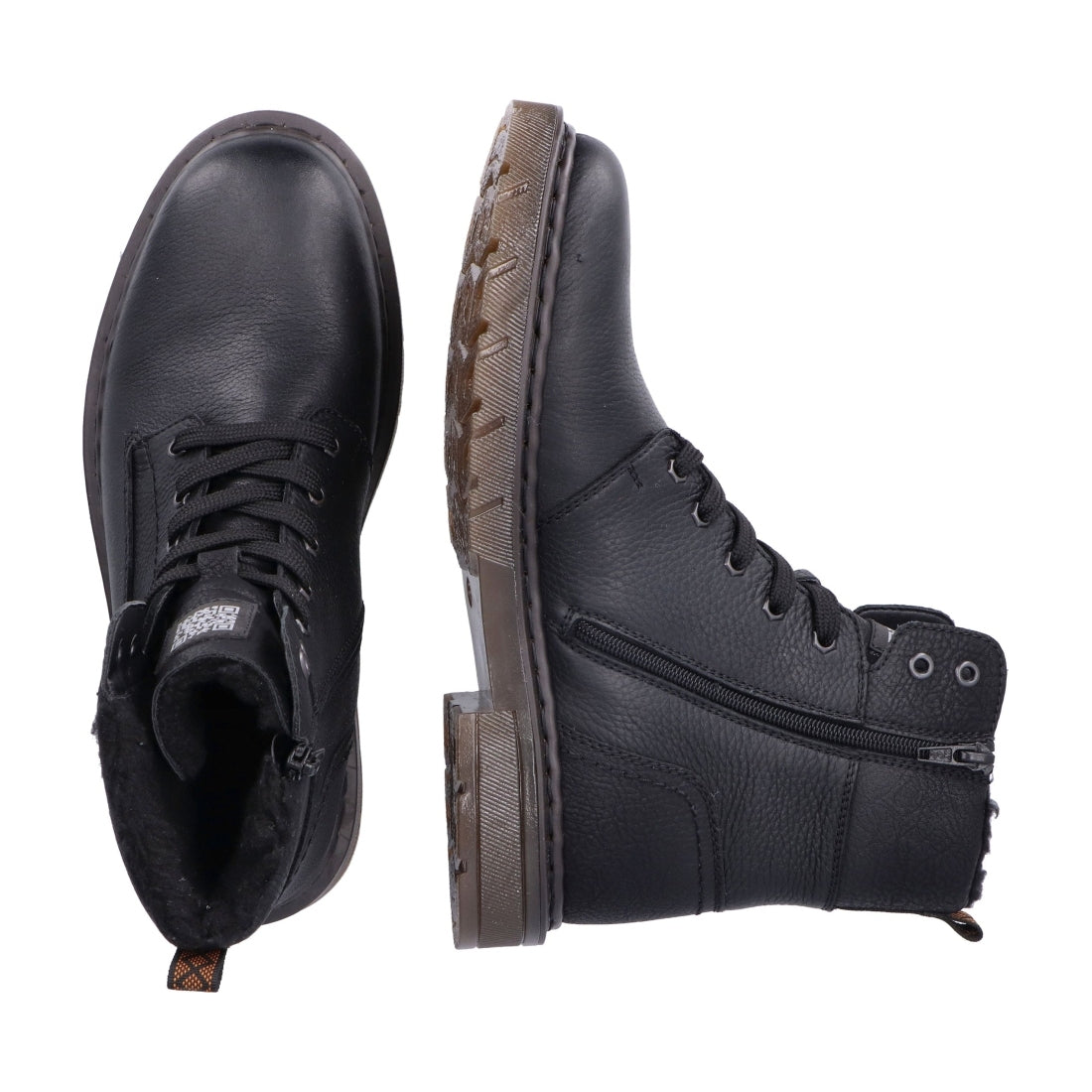 black casual closed men's boots