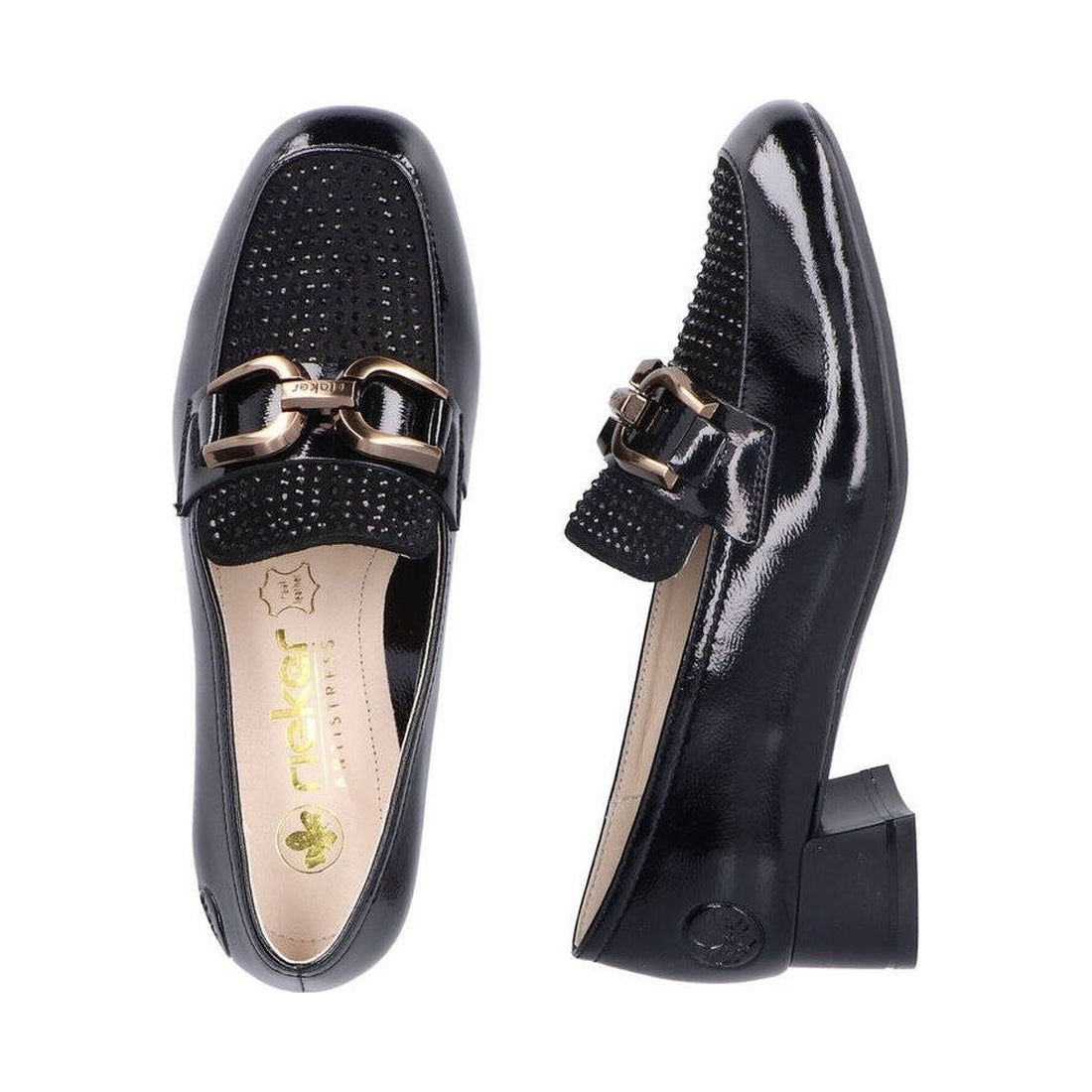 black elegant closed ladies shoes