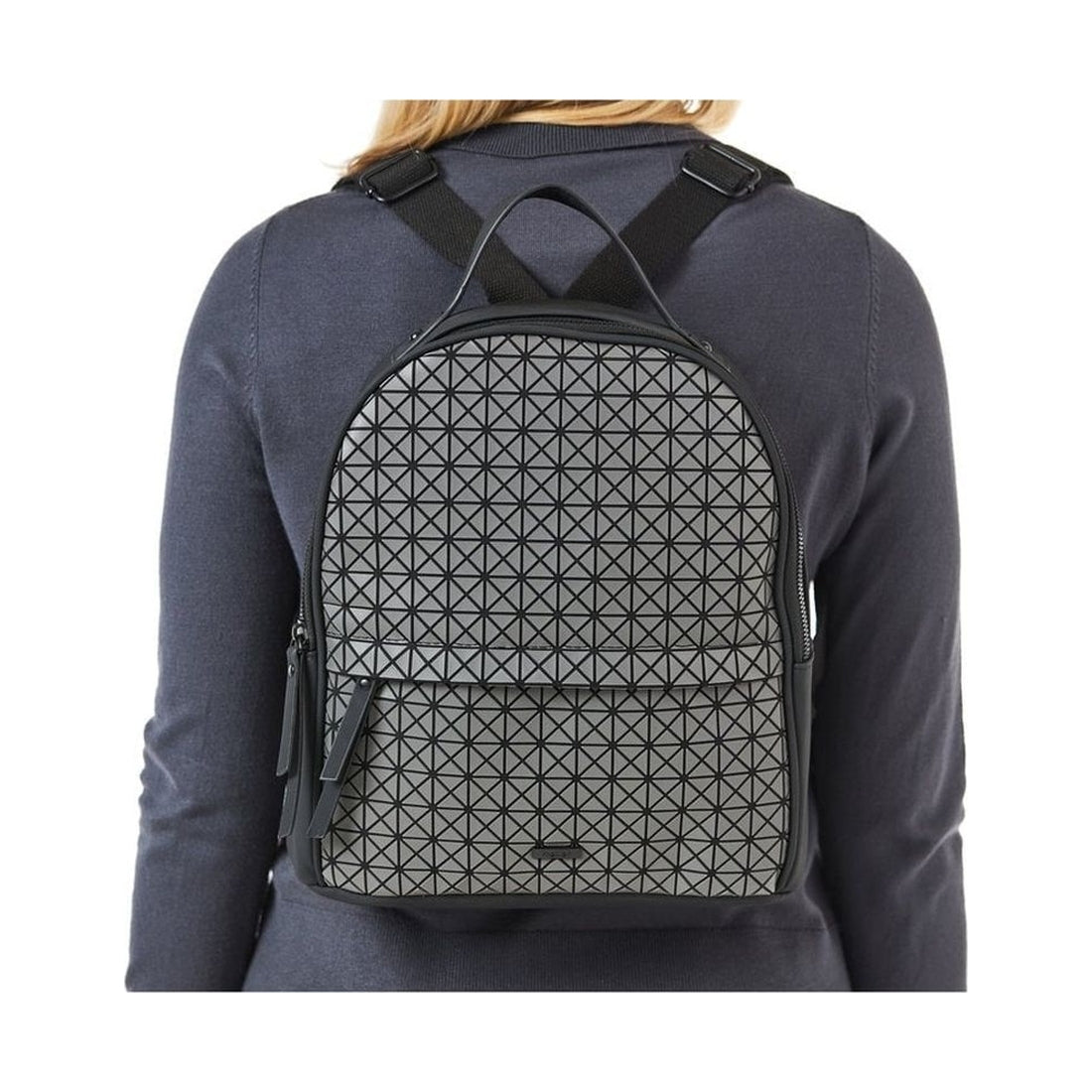 grey combination casual backpack