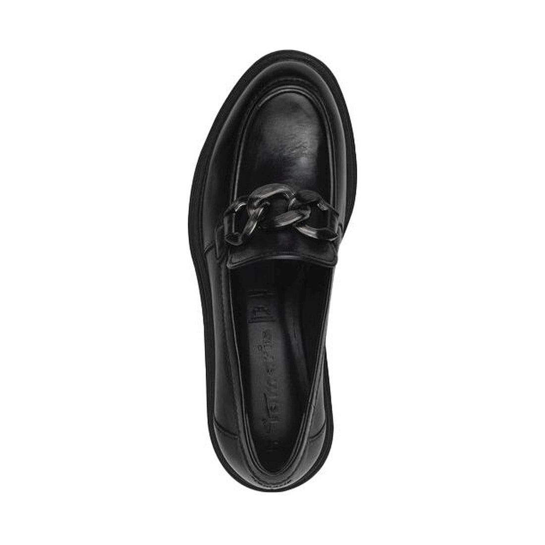 black leather casual closed loafers
