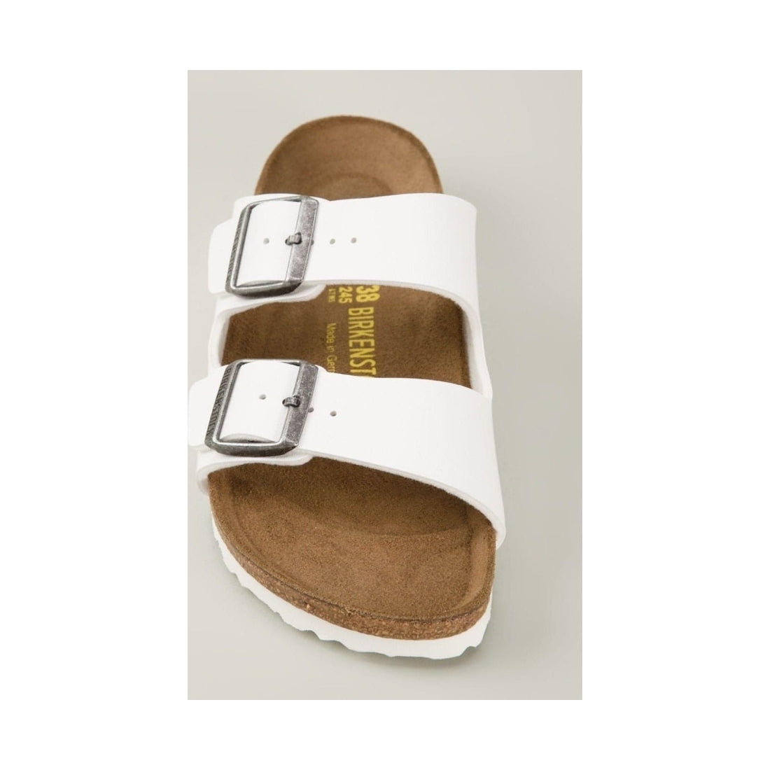 Birkenstock unisex adults white arizona bf slippers | Vilbury London