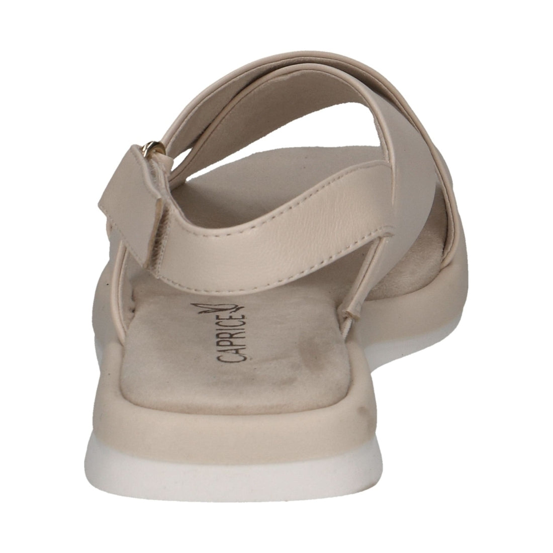 Caprice womens cream perlato casual open sandals | Vilbury London