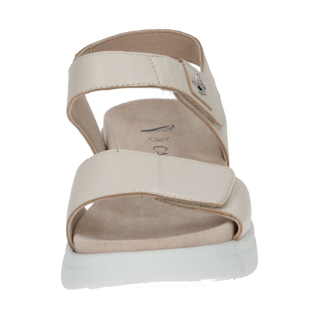Caprice womens cream perlato casual open sandals | Vilbury London