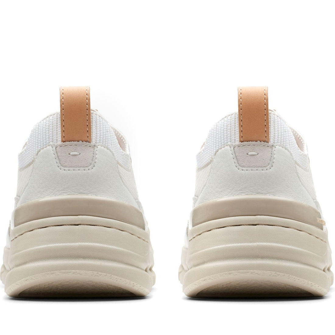 Clarks womens 1237 off white combi nature x cove leisure trainers | Vilbury London