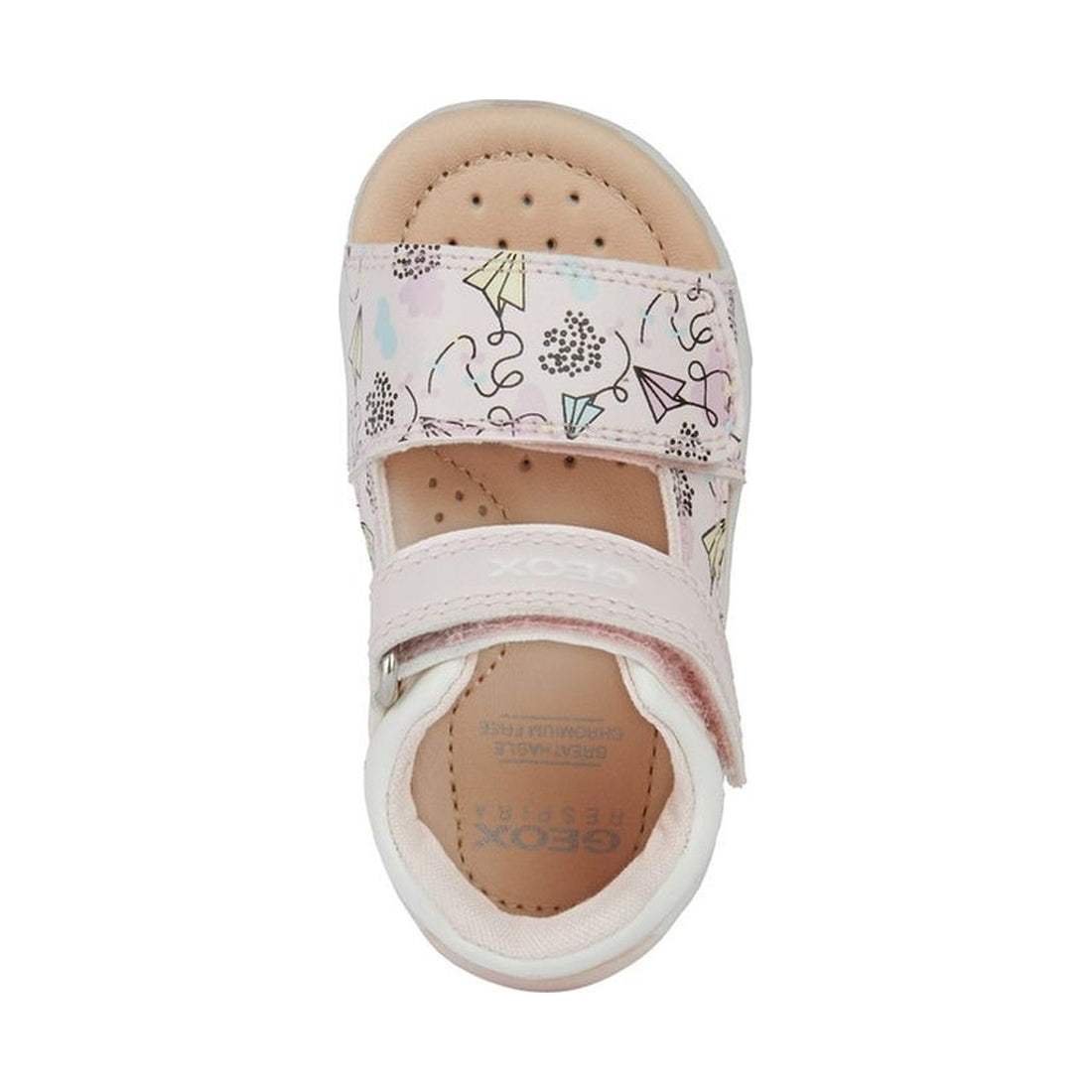 Geox girls pink, multicolour sandal tapuz | Vilbury London