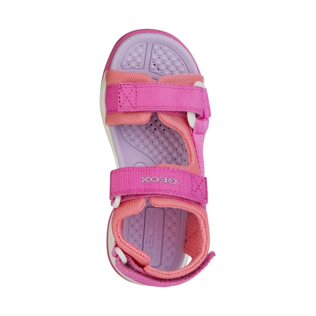 Geox girls fuchsia, lt coral borealis sandals | Vilbury London