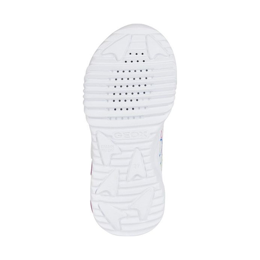 Geox girls white, multicolor assister sneakers | Vilbury London