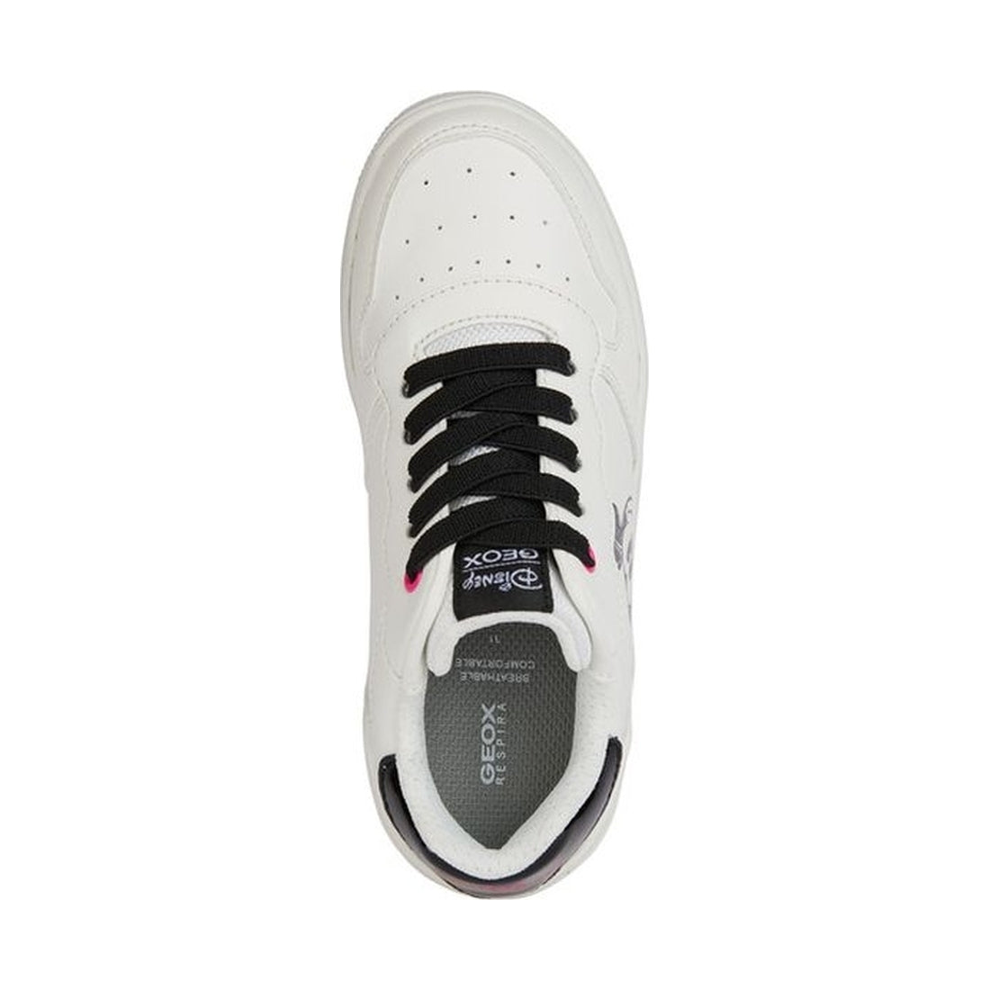 Geox girls white, black washiba sneakers | Vilbury London