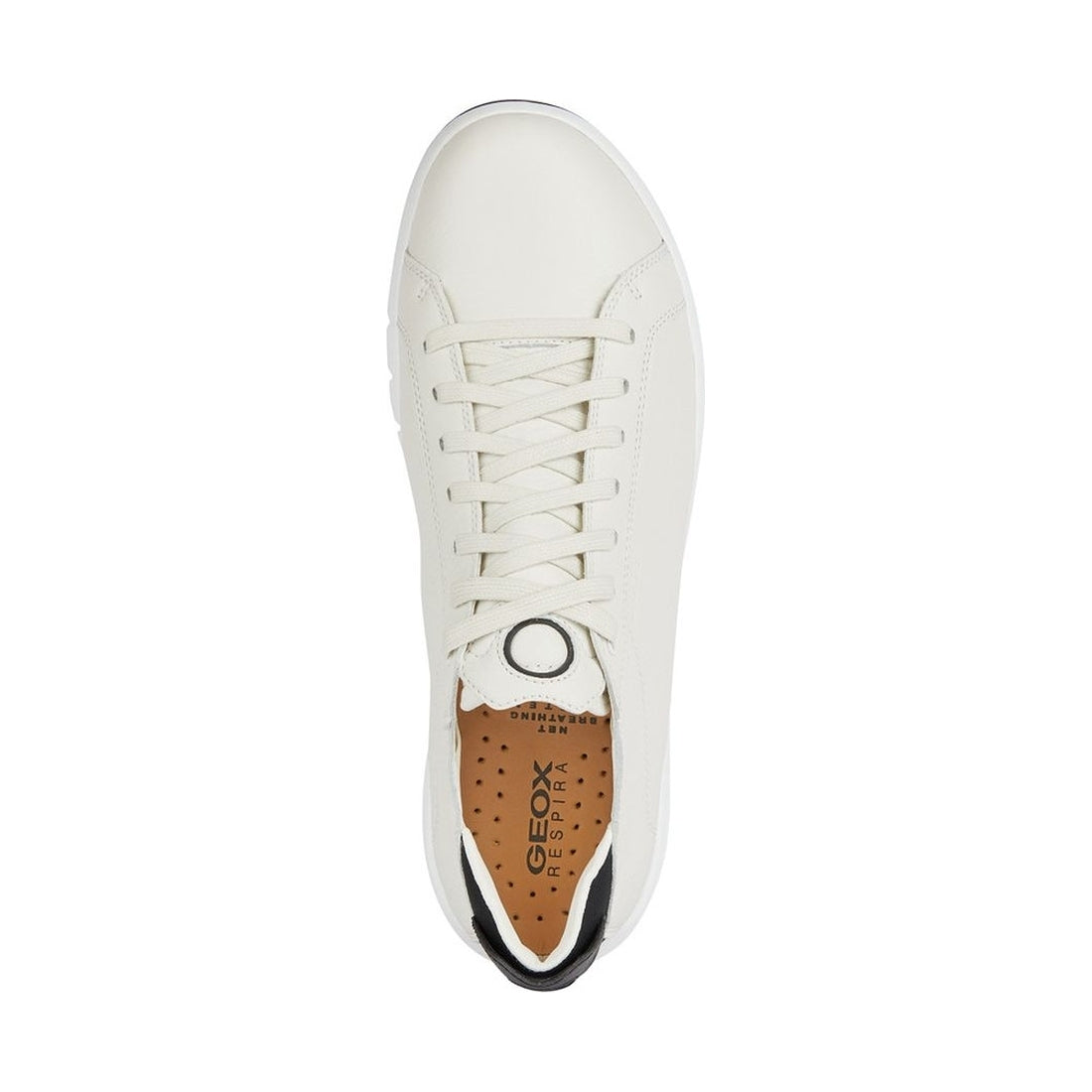 Geox mens white, black aerantis sneakers | Vilbury London