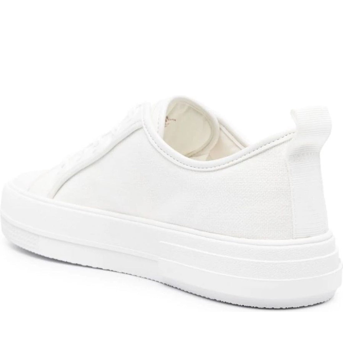 Michael Kors womens optic white evy lace up trainers | Vilbury London