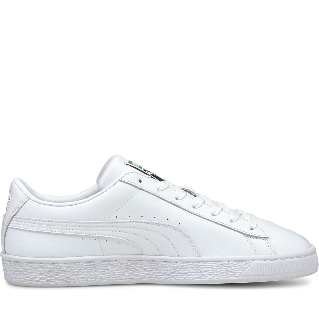Puma mens white basket classic leisure trainers | Vilbury London