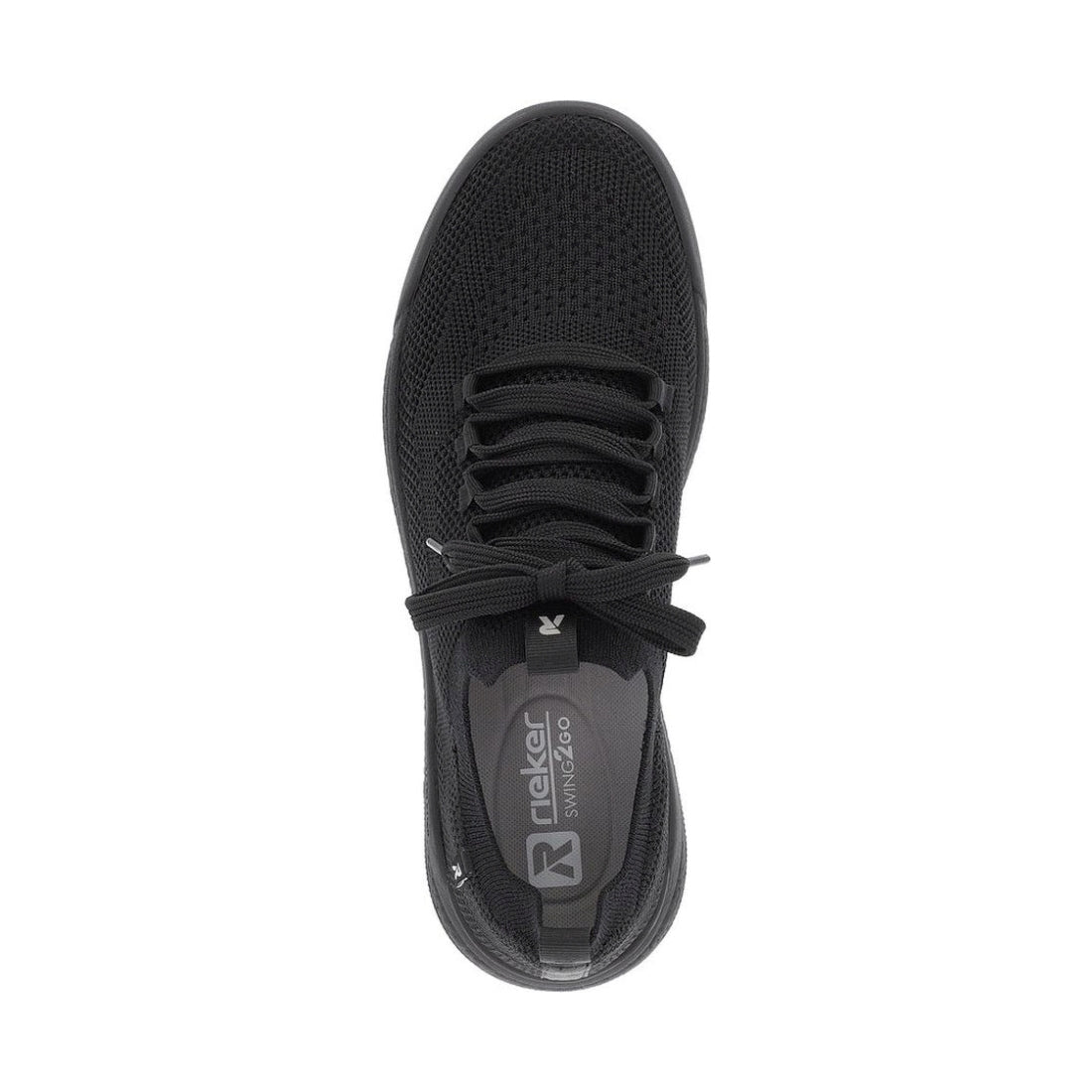 Rieker mens black leisure trainers | Vilbury London