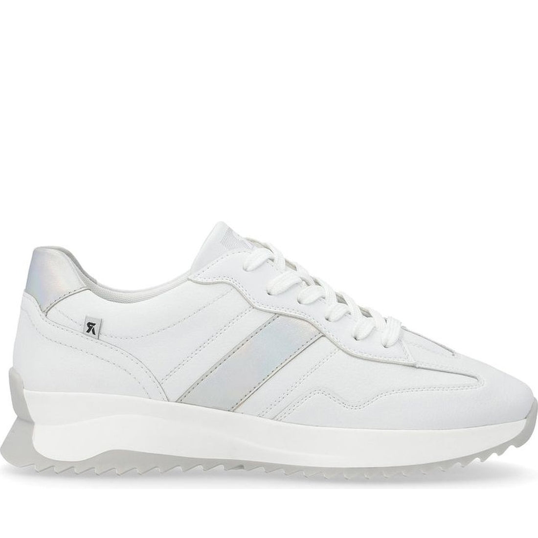 Rieker womens white leisure trainers | Vilbury London